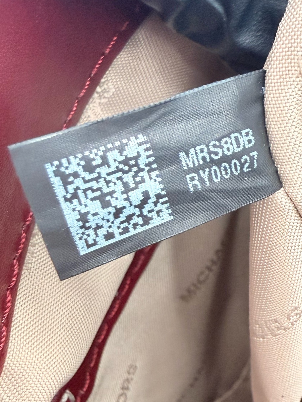 MICHAEL KORS Mott Leather Backpack Burgundy Merlot Gold Tone Hardware - Picture 11 of 11